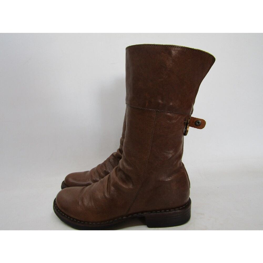 Fiorentini + Baker Womens Sz 35 EUR Brown Leather Zip Ankle Fashion Boots Bootie